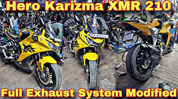 Hero Karizma XMR 210 😎 Full Exhaust System Modified 💯 Full Modified Accessories Plug And Play