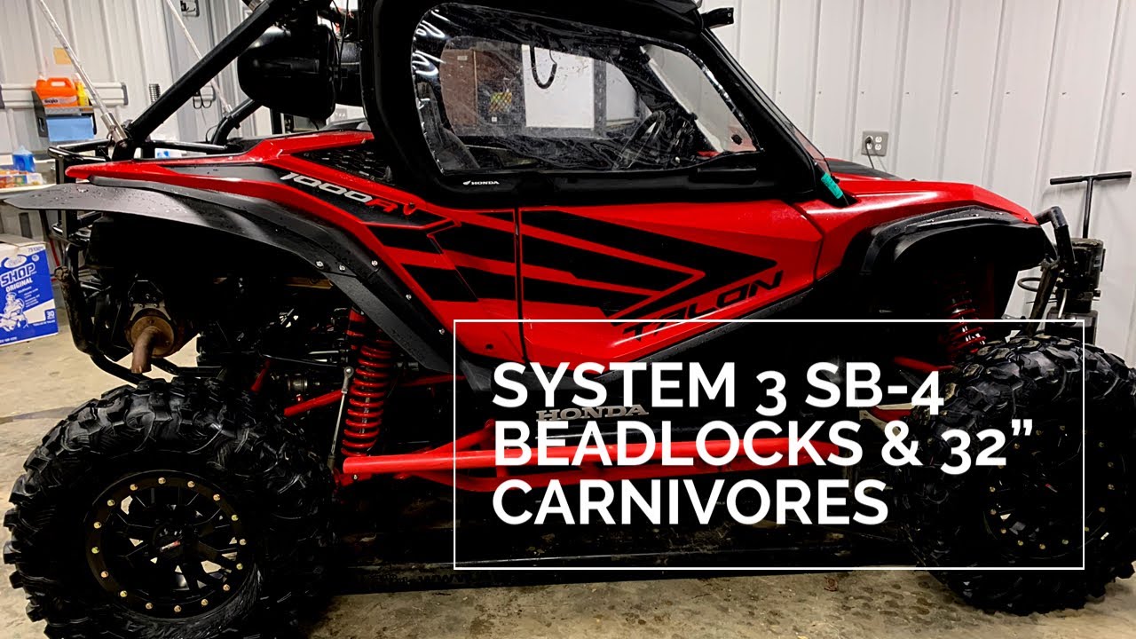 Honda Talon System 3 SB4 Beadlocks & 32” Carnivores YouTube
