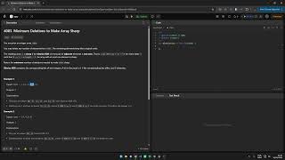 Leetcode 4083. Minimum Deletions to Make Array Sharp usando js