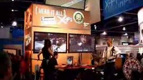 Fatal1ty plays "Quake Hero" at CES 08 during shootout