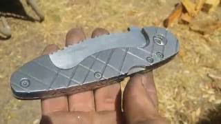 Making Custom Folding Knife with Titanium Handles