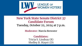 Details 10-22-24 NYS Senate District 37 Candidate Forum News