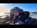 1/10 Scale Land Rover Defender 110 Beach Off-road Driving 4x4 RC Car - Traxxas TRX4