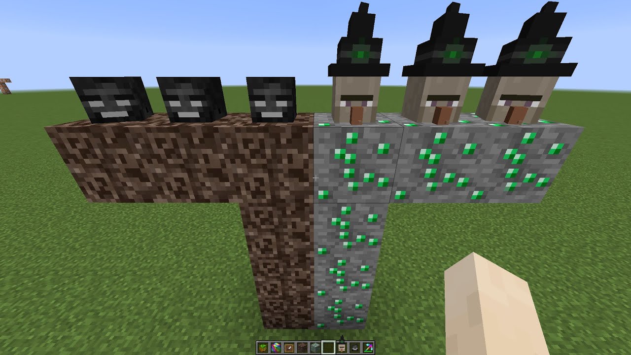 what if you create a Wither Double Witch Golem in MINECRAFT - YouTube
