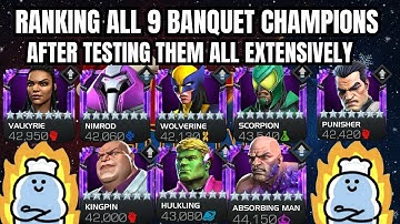 RANKING ALL 9 BANQUET 7 STAR CHAMPIONS! AFTER TESTING THEM ALL! Marvel Contest Of Champions
