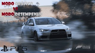 Modo Desepenho vs Modo Gráfico - Forza Horizon 5 Ps5 4K