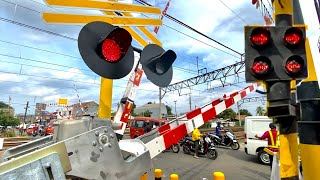Adu Sirine, Uji Coba Palang Pintu Ka Terbaru Siemens Perlintasan Ka 81 Kota Bekasi
