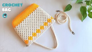 Легкая мини-сумка для вязания крючком своими руками | Учебник по вязанию крючком сумки
