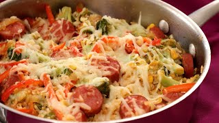 Sausage, Broccoli and Rice Skillet Recipe - Amy Lynns Kitchen
This sausage, broccoli and rice skillet recipe makes a quick, simple and delicious meal. You can easily change this up by adding in your favorite vegetables.
Get the printed recipe here: https://www.amylynnskitchen.com/maindish/sausagebroccoliriceskillet.html
SUBSCRIBE: https://www.youtube.com/subscription_center?add_user=usafireandrescue
WATCH PREVIOUS VIDEO: https://youtu.be/lR9IeDz0T2k
FOLLOW ME:
Instagram: https://www.instagram.com/amylynnskitchen
Facebook: https://www.facebook.com/amylynnskitchen
Twitter: https://twitter.com/amylynnskitchen
Pinterest: https://www.pinterest.com/amylynnskitchen/
INGREDIENTS:
1/4 cup olive oil
14 ounces smoked sausage
1 red bell pepper, sliced into thin strips
1 small onion, sliced thin
12 ounces frozen broccoli, thawed
1/2 cup canned corn, drained
1/2 cup chicken broth
1/2 cup tomato sauce
2 cups cooked rice
2 ounces shredded mozzarella cheese
Thank you for watching! Please subscribe and ring the bell to be notified when I post a new video.
#amylynnskitchen #dinner #recipe
Happy Cooking!
xoxo Amy Sausage, Broccoli and Rice Skillet Recipe - Amy Lynns Kitchen