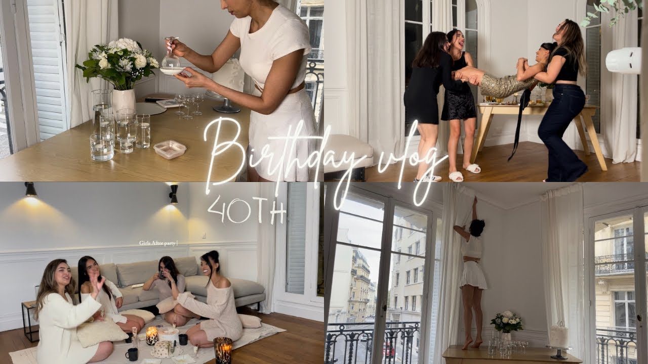 ولاگ تولد ۴۰ سالگی / دکور کردن تولد با وسیله های تو خونه 💕