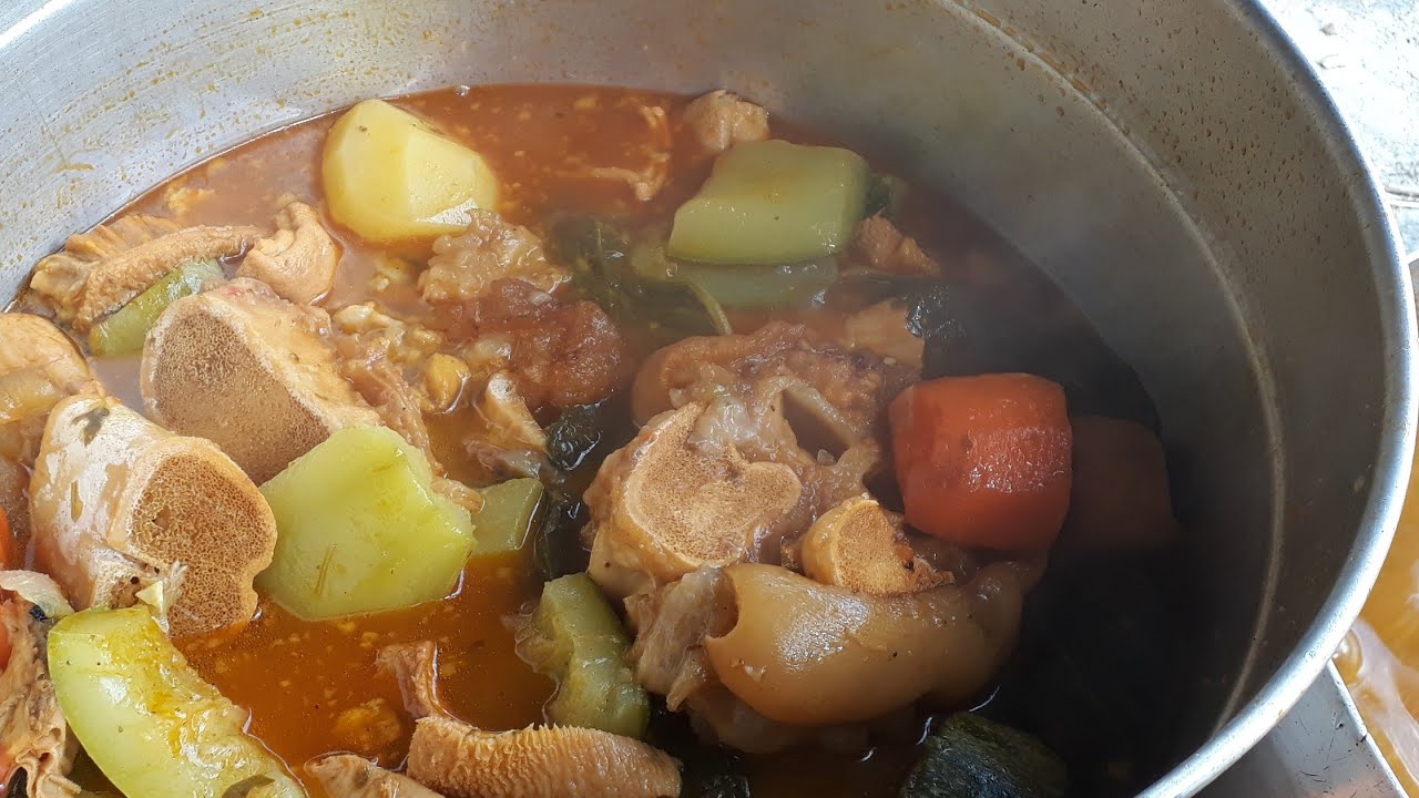 Preparando mão  de vaca