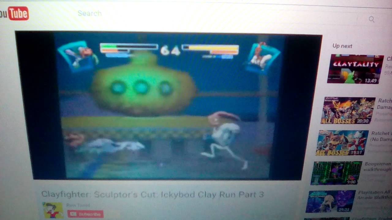 ClayFighter Sculptor's Cut Ickybod Clay Vs. EarthWorm Jim YouTube