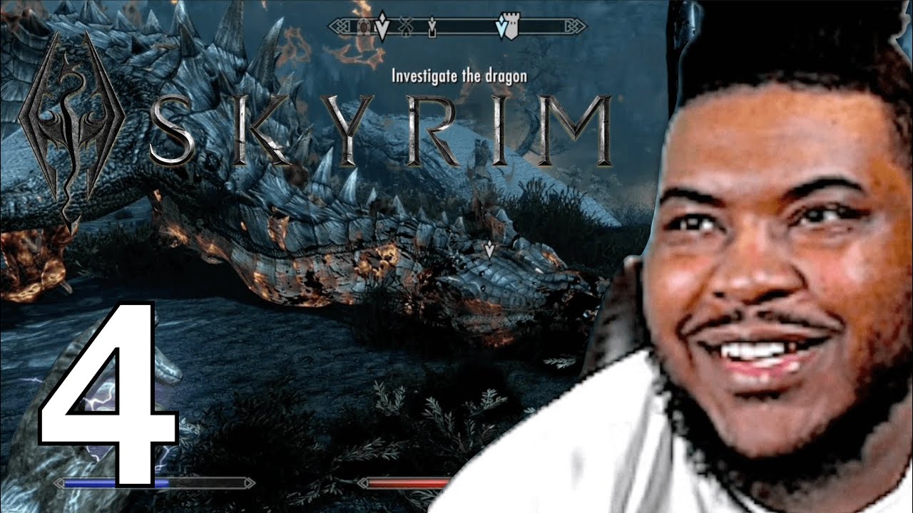 I SLAYED MY FIRST DRAGON!! | Skyrim (FIRST EVER SKYRIM PLAY THROUGH ...