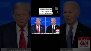 Biden Points Out Donald Trump's Felony Conviction, Role in Jan 6