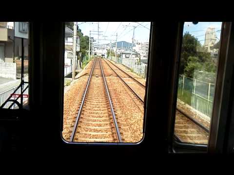 阪急電車の車窓から。線路は続くよどこまでも。　From the car window of the Hankyu train. The track spreads out; to anywhere.