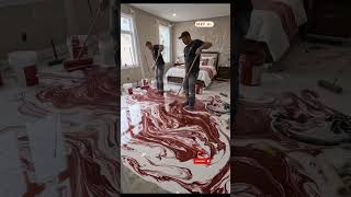 Before vs After Floor Design 😱 | AI Powered Renovation #shorts #interiordesign #epoxy #mrfai