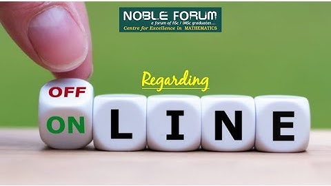 Regarding Offline Classes | Noble Forum, India | Sumit Kumar
