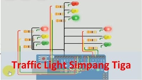 Program Arduino Traffic Light Pertigaan Simpang Tiga WOKWI Tutorial DIY @tptumetro