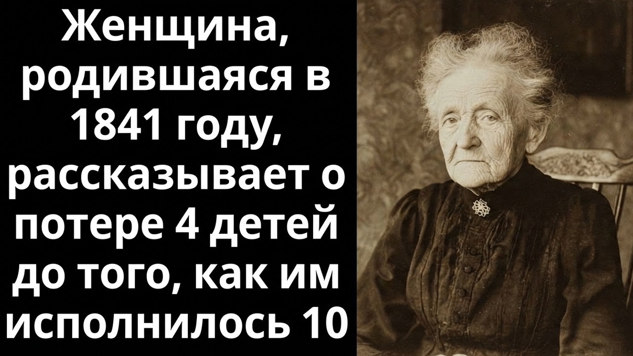 Женщина, Родившаяся В 1841 Году, Рассказывает О Потере Четырёх Детей До Того, Как Им Исполнилось
