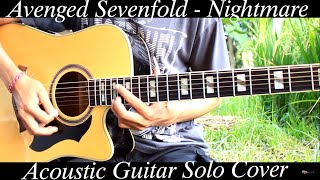 Avenged Sevenfold - Nightmare Acoustic Version Guitar Solo Cover 