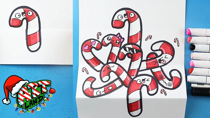 How to Draw a Candy Cane Surprise Fold