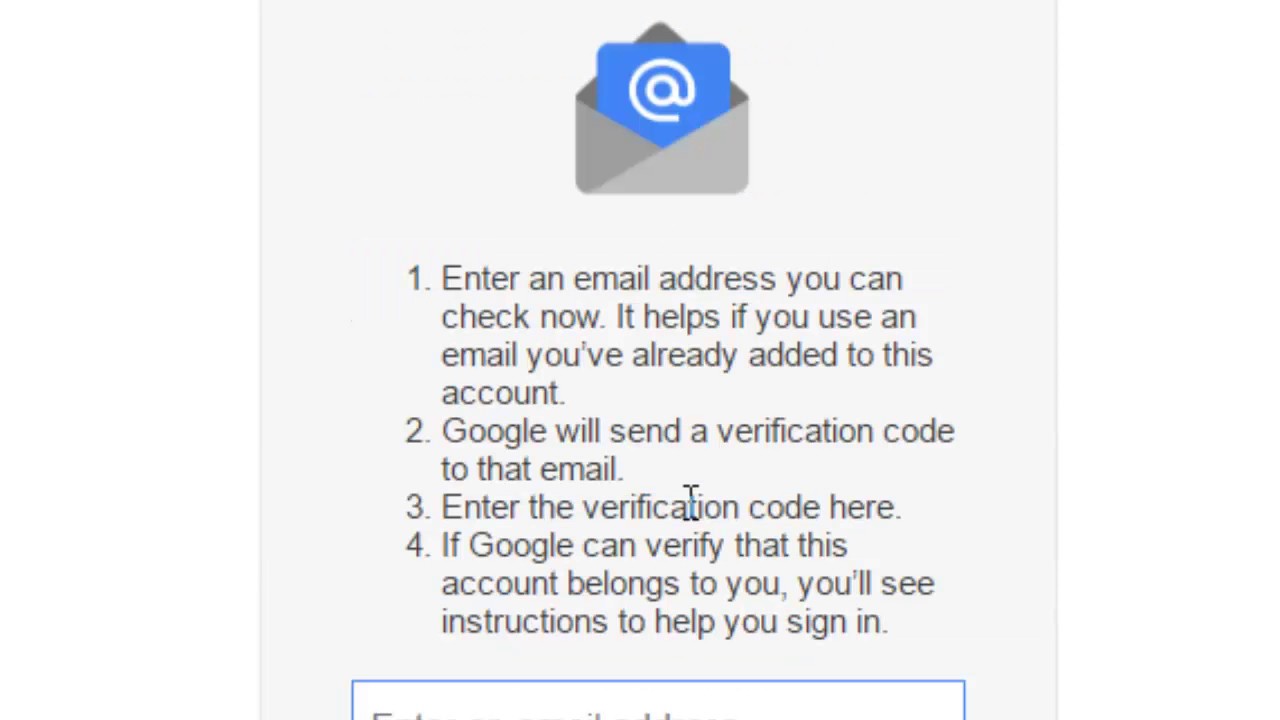 gmail reset password not working