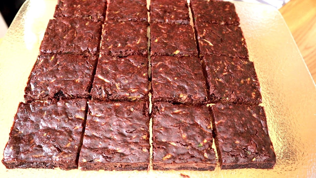 Готовый брауни из кабачков