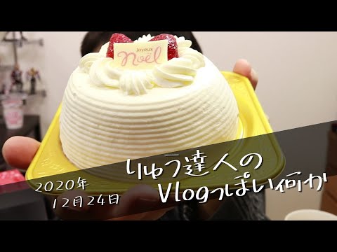 【Vlogっぽい何か】クリスマスケーキを食べながら今年を振り返る恒例行事【2020年12月24日】