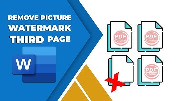 How to remove image watermark only from third page in Word