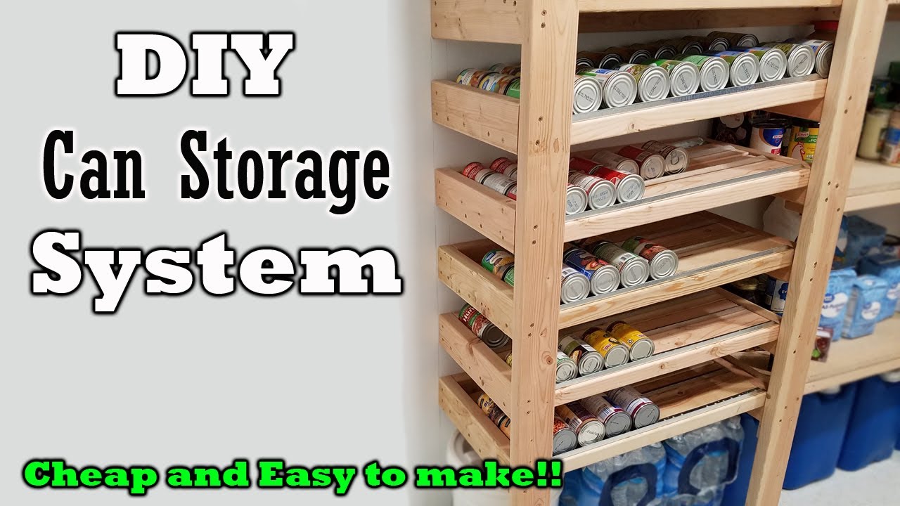 DIY Can Storage System - FIFO - Cheap and Easy to Build! 