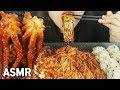 ASMR SPICY OCTOPUS, ENOKI MUSHROOM, RICE BALL 매콤한 낙지와주꾸미 그리고 팽이버섯, 주먹밥  (EATING SOUNDS)MUKBANG