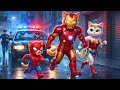 Superhero Cat Chase : Why Are the Police Hunting Them Tonight? 🚓😱 | Funny Cat Animation Mp3 Song