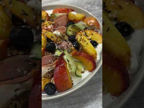 Салат с бурратой и нектаринами🥗🍑 #салатарецепты #рецептынакаждыйдень #рецепт #рецепты