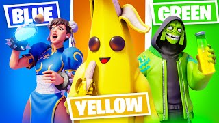 Eating ONE Color of Food Fortnite Challenge!