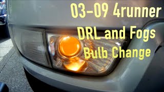 4Runner DRL and Fog Light Bulb Change