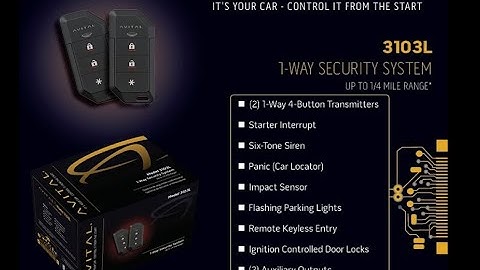 3103L - Avital 1-Way Security System