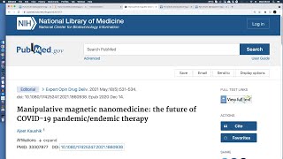 MANIPULATIVE MAGNETIC NANOMEDICINE (NIH PUBMED)