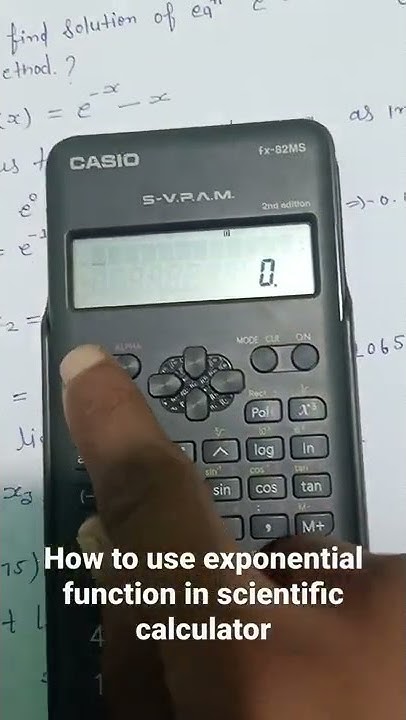 How to use exponential function in scientific calculator /PHYSICS ...