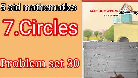 5th std mathematics||ch-7#circles#problem set 30||