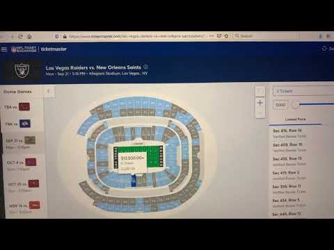 Las Vegas Raiders vs New Orleans Saints Allegiant Stadium Tickets From $900 - $13K On Ticketmaster