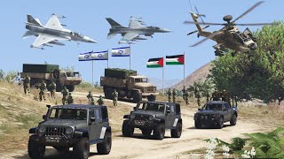 Irani Fighter Jets & War helicopter powerfull Attack on Israeli Army & Oil Supply Convoy - GTA V