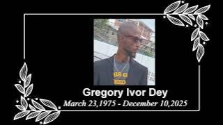 Death Announcement - Gregory Ivor Dey