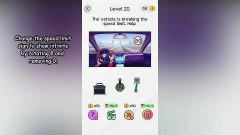 Braindom Level 221 The vehicle is breaking the speed limit. Help.