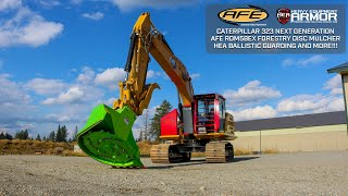 Advanced Forest Equipment RDM58EX Forestry Disc Mulcher in Action on a Caterpillar 323NG Part 3