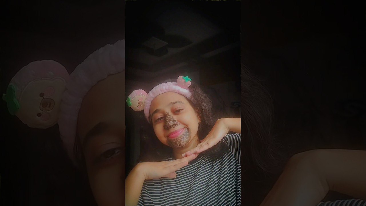 Trying Charcoal Mask For The First Time 👀✨#trending #viral #first #charcoal #ytshorts #shortsviral