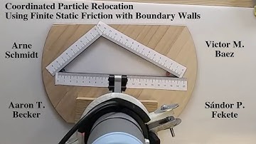 Coordinated Particle Relocation Using Finite Static Friction with Boundary Walls