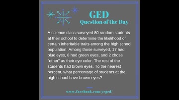 GED® QOD: Solving for a Percent Using Ratios 2