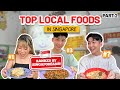 Trying top singapore local foods ranked by singaporeans laksa chicken rice  char kway teow