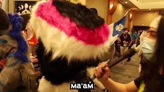 Giant Skunk Tail At A Fur Con