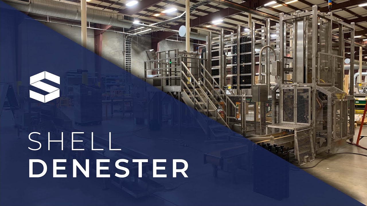 Clam Shell Denester Semi Automatic Shell Denester - YouTube